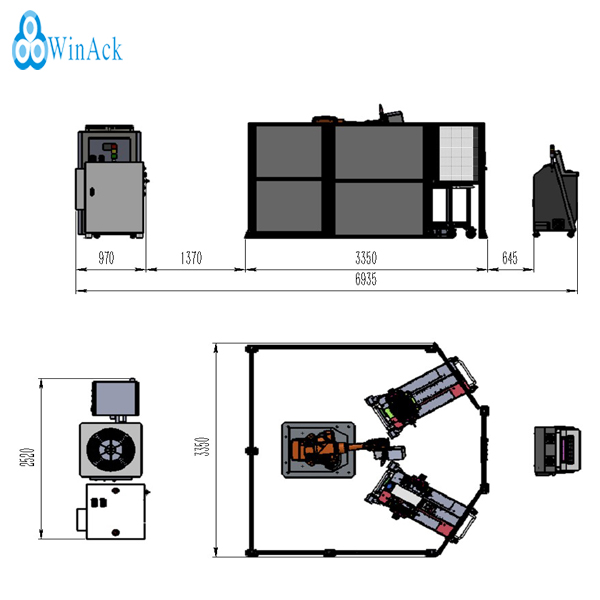 Lithium-ion battery laser welding machine for prismatic battery pack assembly line