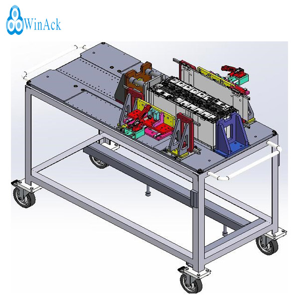 Turnover cart of the prismatic battery pack laser welding system